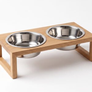 Dog Hero Banner (16) Elevated Stainless Steel Double Feeder